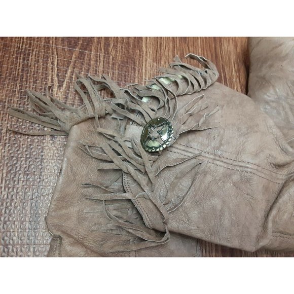 Durango Boot Beige Fringe RD5200 Western 9.5 M - Picture 3 of 9